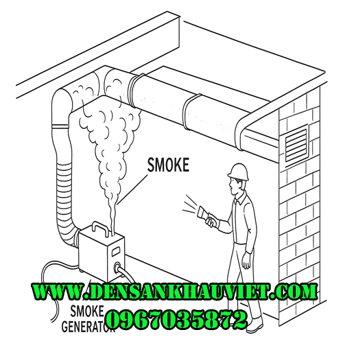 máy phun khói thử kín ống thông gió